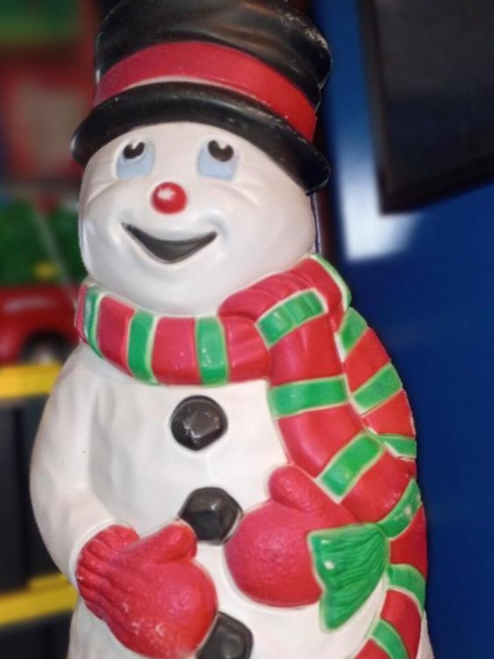 38" Vintage 1997 Frosty The Snowman Lighted Blow Mold from  Grand Venture